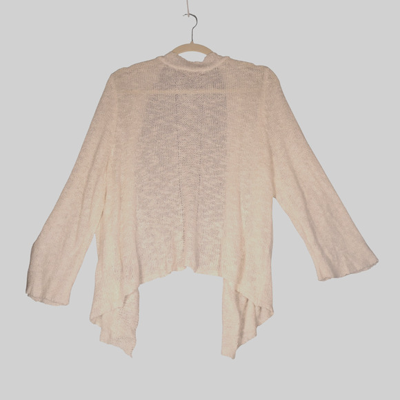 Alexandra Oak Cardigan Sweater Womens XXL Ivory Lightweight Semi Sheer Career - Picture 5 of 10